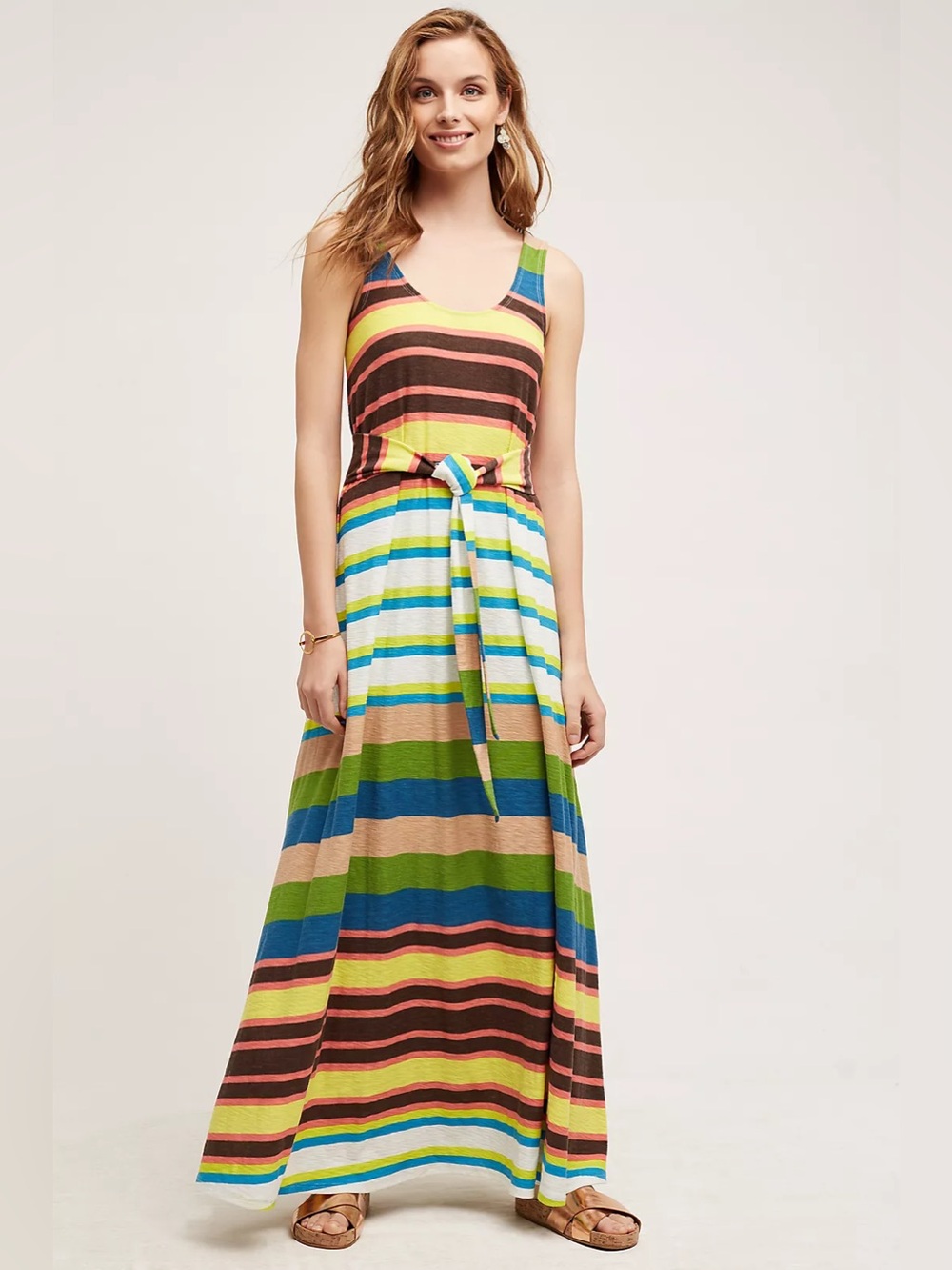 Anthropologie Plenty by Tracy Reese Spectrum Stripe Maxi Dress XS Sleeveless - Picture 8 of 13